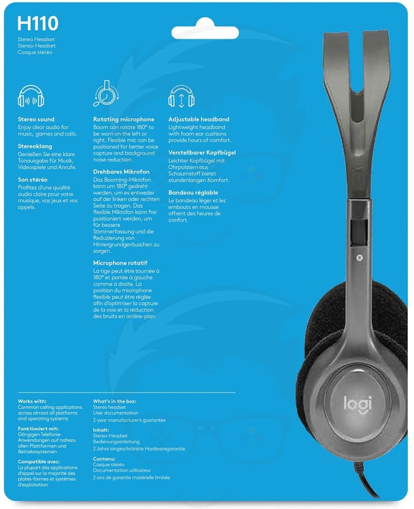 Logitech H110 STEREO HEADSET Logitech H110 STEREO HEADSET